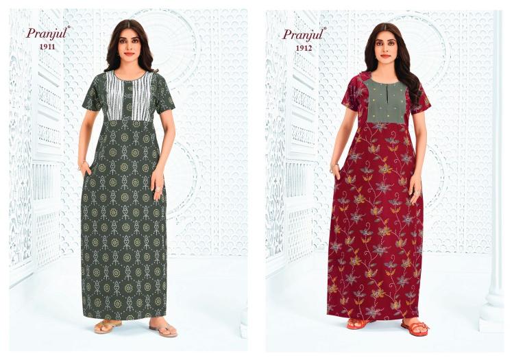 Pranjul Pragati Vol-19 – Nighty Gown - Wholesale Catalog