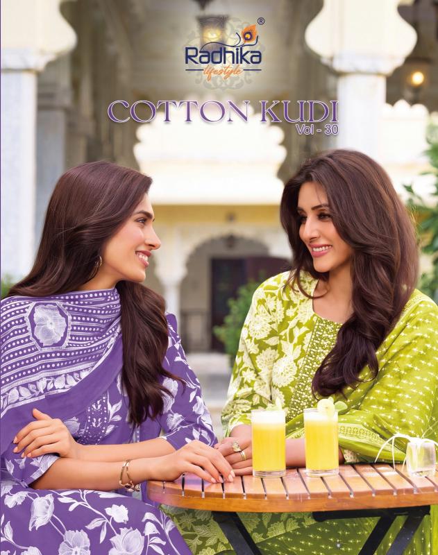 Radhika Lifestyle Cotton Kudi Vol 30 catalog wholesale kurtis and dress materials