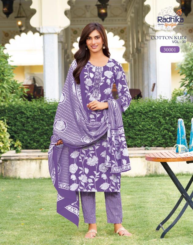 Radhika Lifestyle Cotton Kudi Vol 30 catalog wholesale kurtis and dress materials
