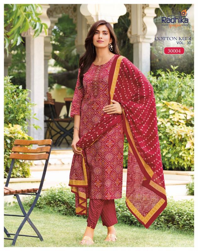 Radhika Lifestyle Cotton Kudi Vol 30 catalog wholesale kurtis and dress materials