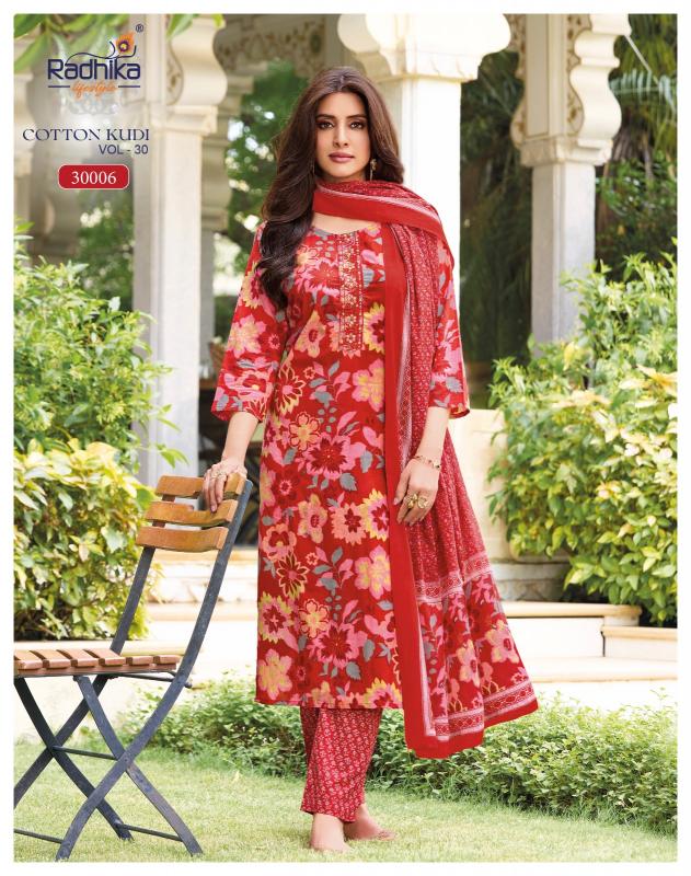 Radhika Lifestyle Cotton Kudi Vol 30 catalog wholesale kurtis and dress materials