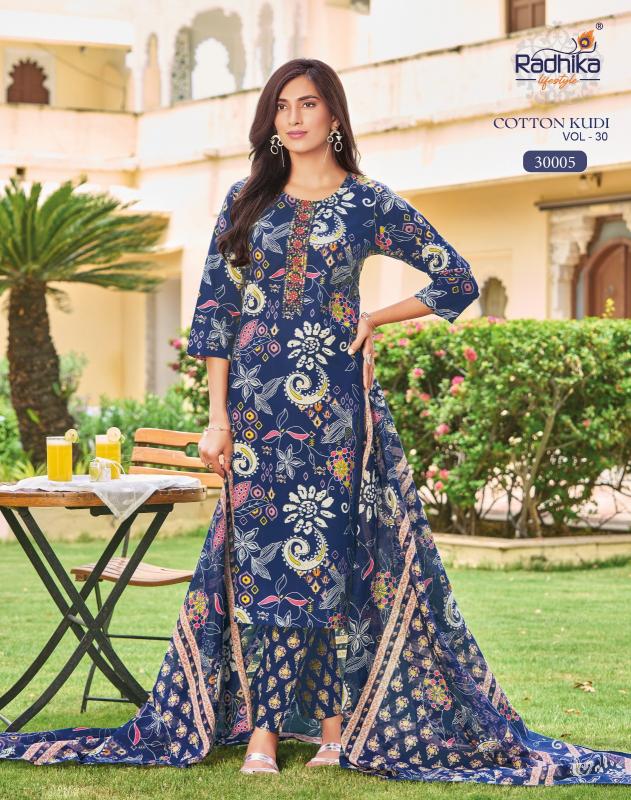 Radhika Lifestyle Cotton Kudi Vol 30 catalog wholesale kurtis and dress materials