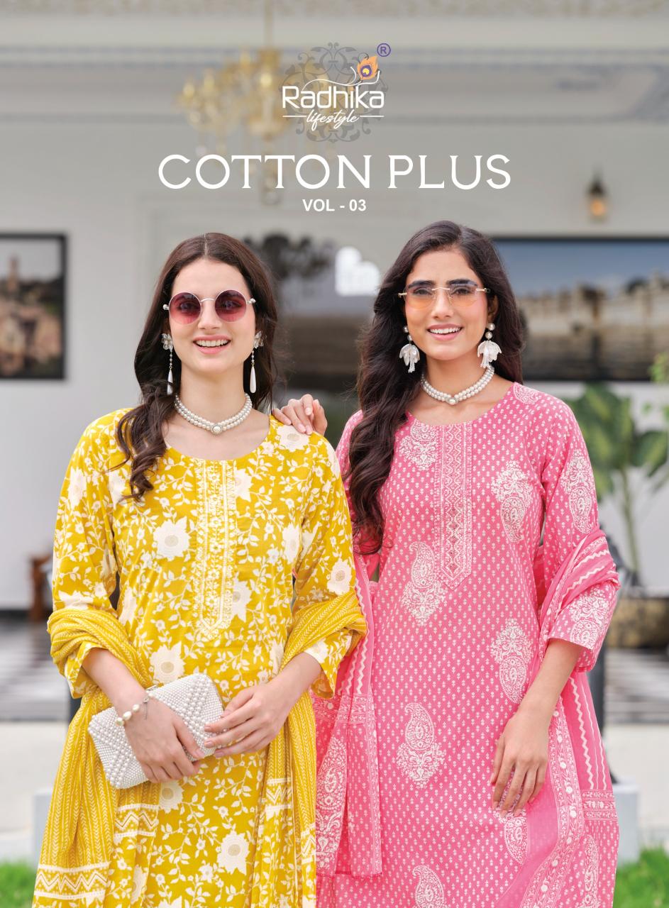 Radhika Lifestyle Cotton Plus Vol 3 catalog kurtis wholesale kurtis