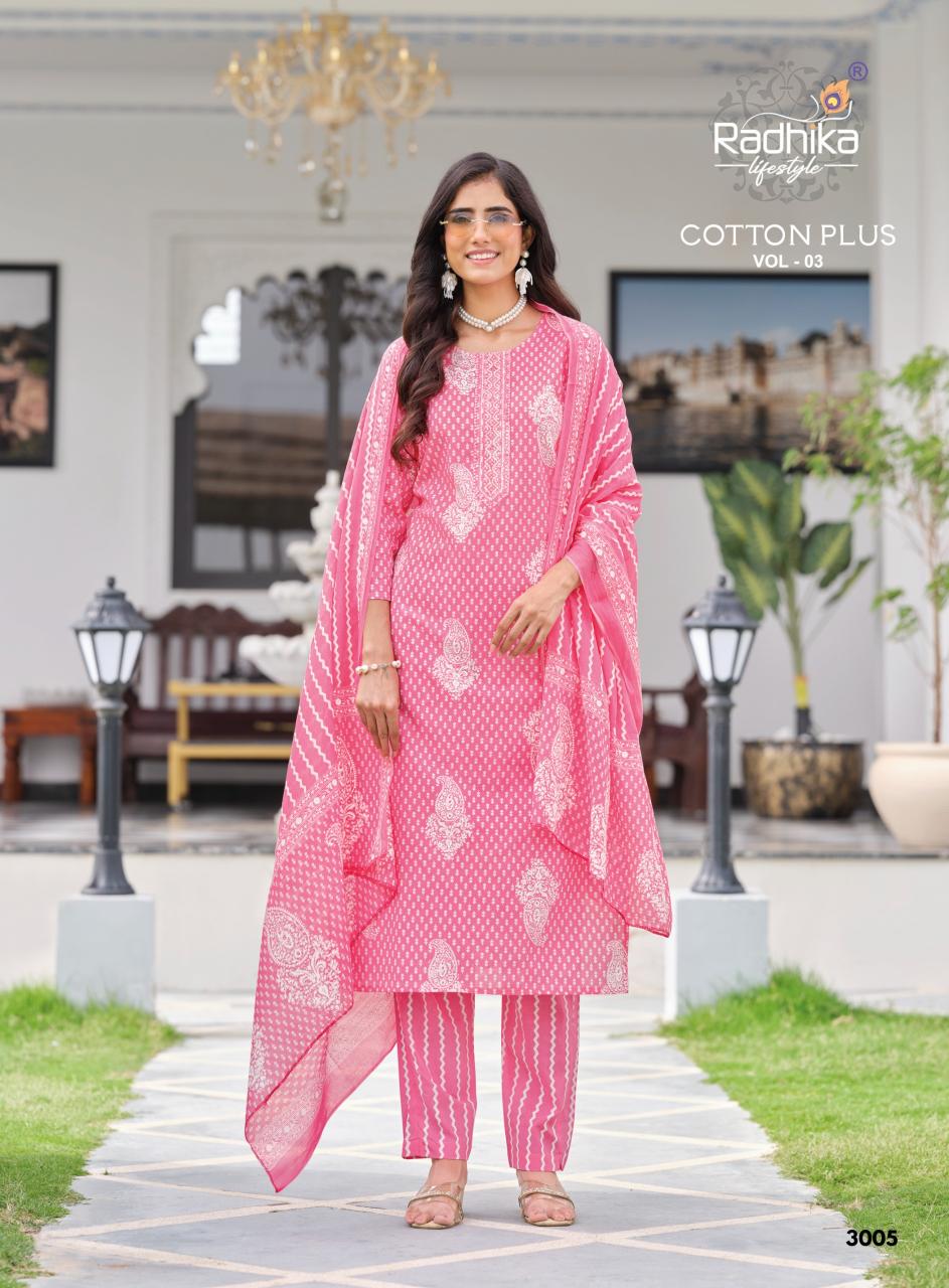Radhika Lifestyle Cotton Plus Vol 3 catalog kurtis wholesale kurtis