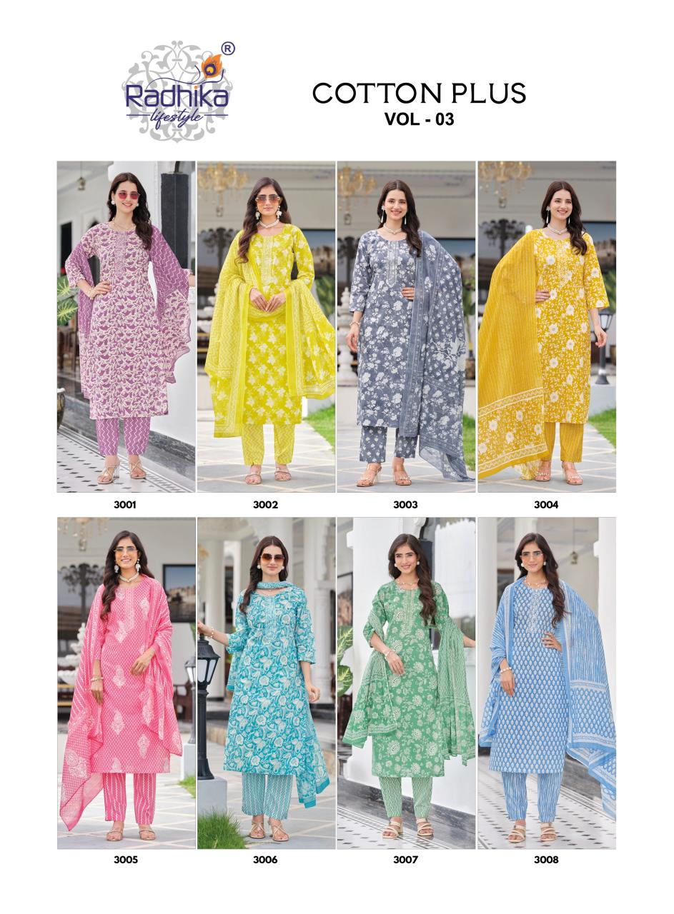 Radhika Lifestyle Cotton Plus Vol 3 catalog kurtis wholesale kurtis