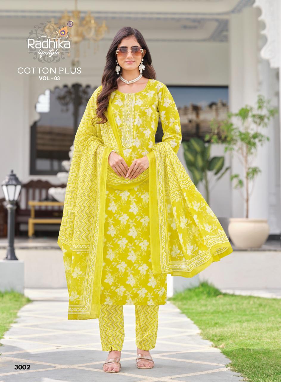 Radhika Lifestyle Cotton Plus Vol 3 catalog kurtis wholesale kurtis