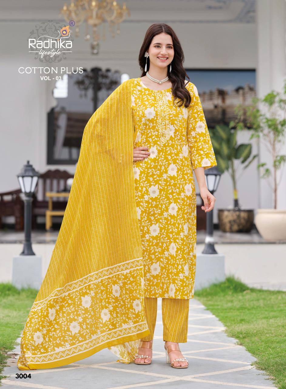 Radhika Lifestyle Cotton Plus Vol 3 catalog kurtis wholesale kurtis