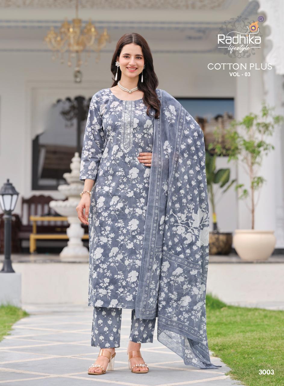 Radhika Lifestyle Cotton Plus Vol 3 catalog kurtis wholesale kurtis
