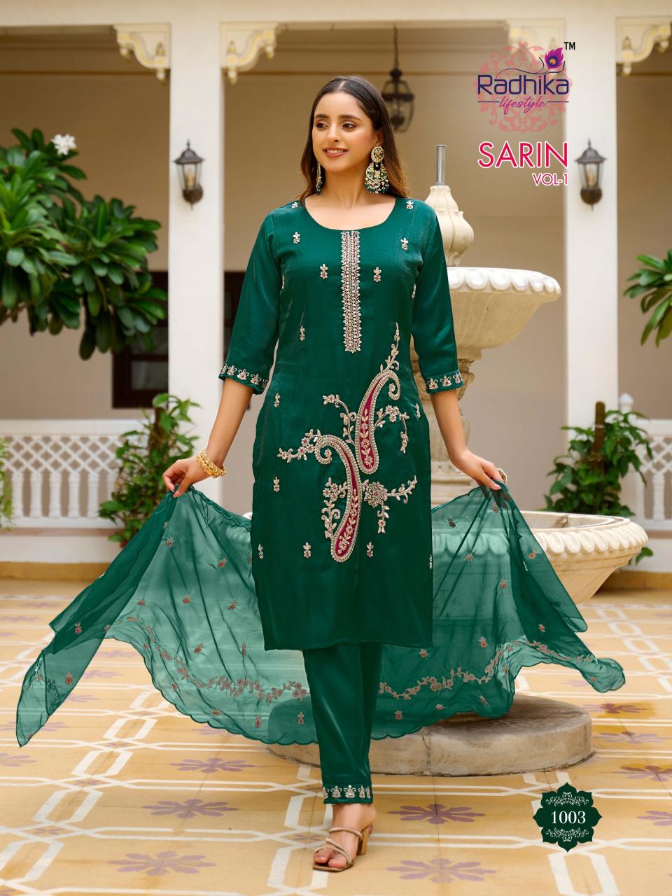 Radhika Lifestyle Sarin Vol 1 catalog kurti wholesalers in ahmedabad