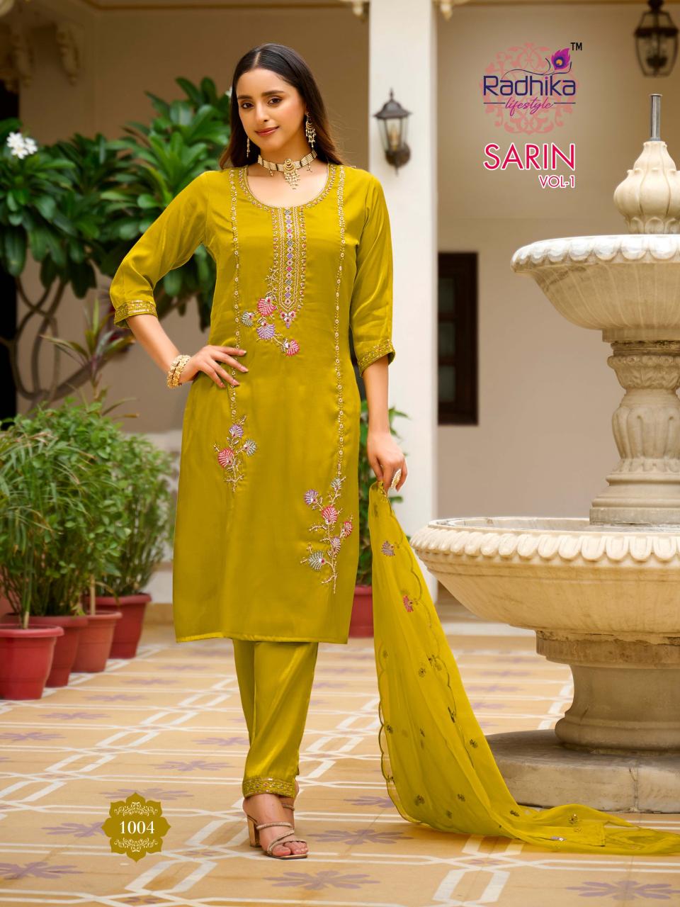 Radhika Lifestyle Sarin Vol 1 catalog kurti wholesalers in ahmedabad