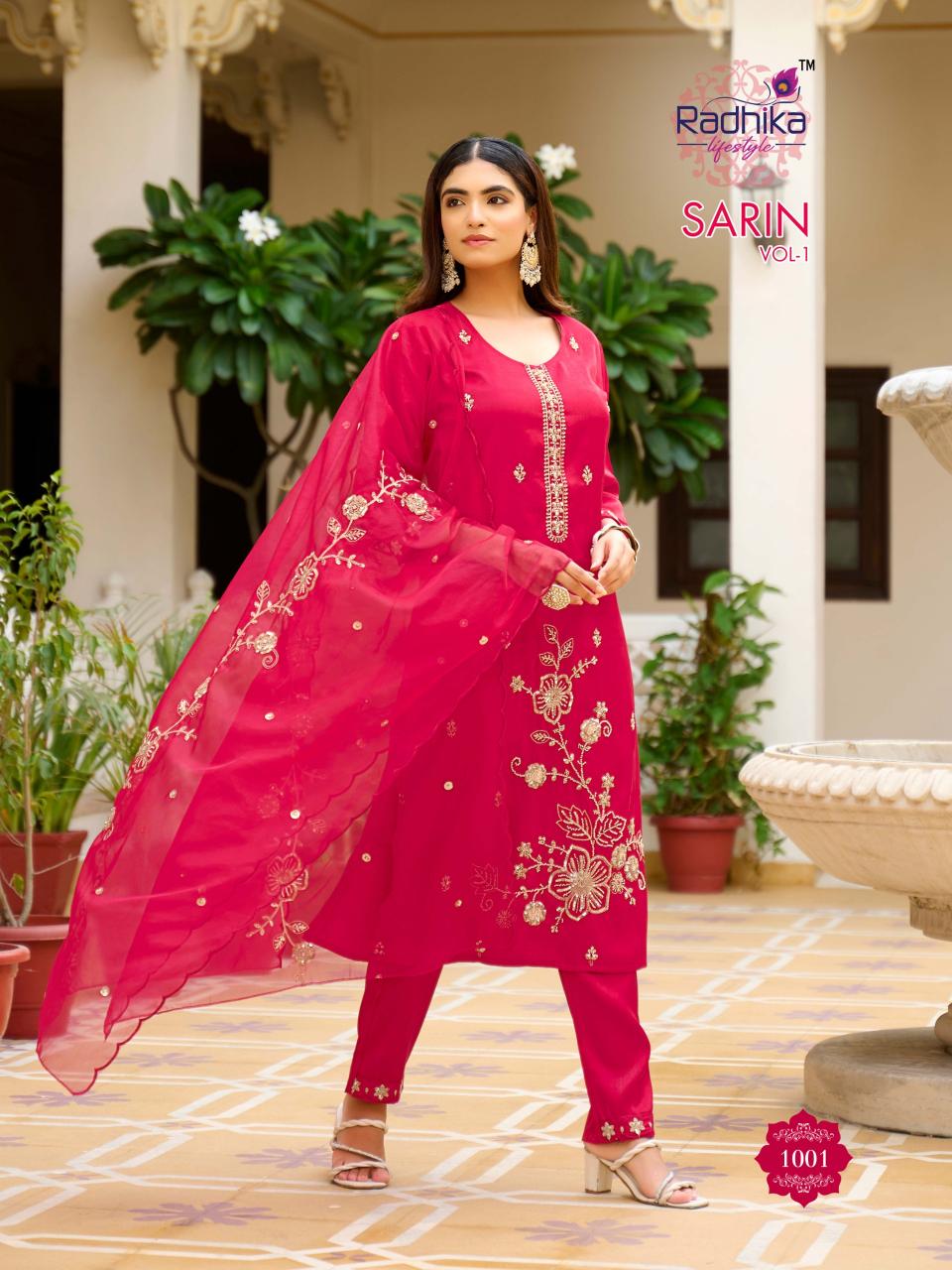 Radhika Lifestyle Sarin Vol 1 catalog kurti wholesalers in ahmedabad