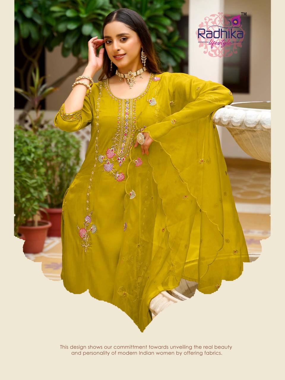 Radhika Lifestyle Sarin Vol 1 catalog kurti wholesalers in ahmedabad