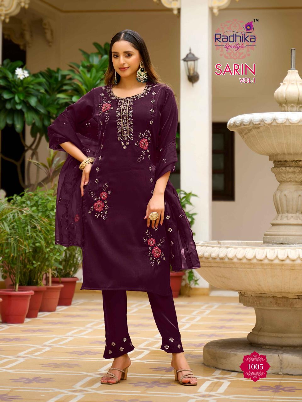 Radhika Lifestyle Sarin Vol 1 catalog kurti wholesalers in ahmedabad