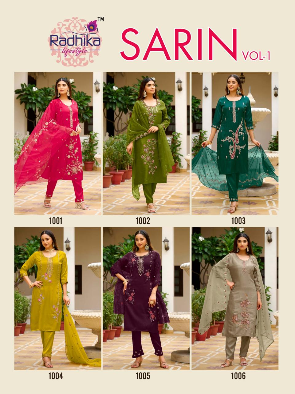 Radhika Lifestyle Sarin Vol 1 catalog kurti wholesalers in ahmedabad