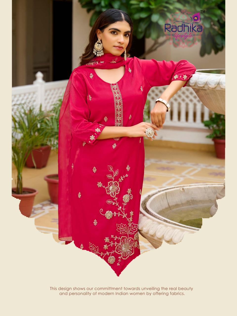 Radhika Lifestyle Sarin Vol 1 catalog kurti wholesalers in ahmedabad