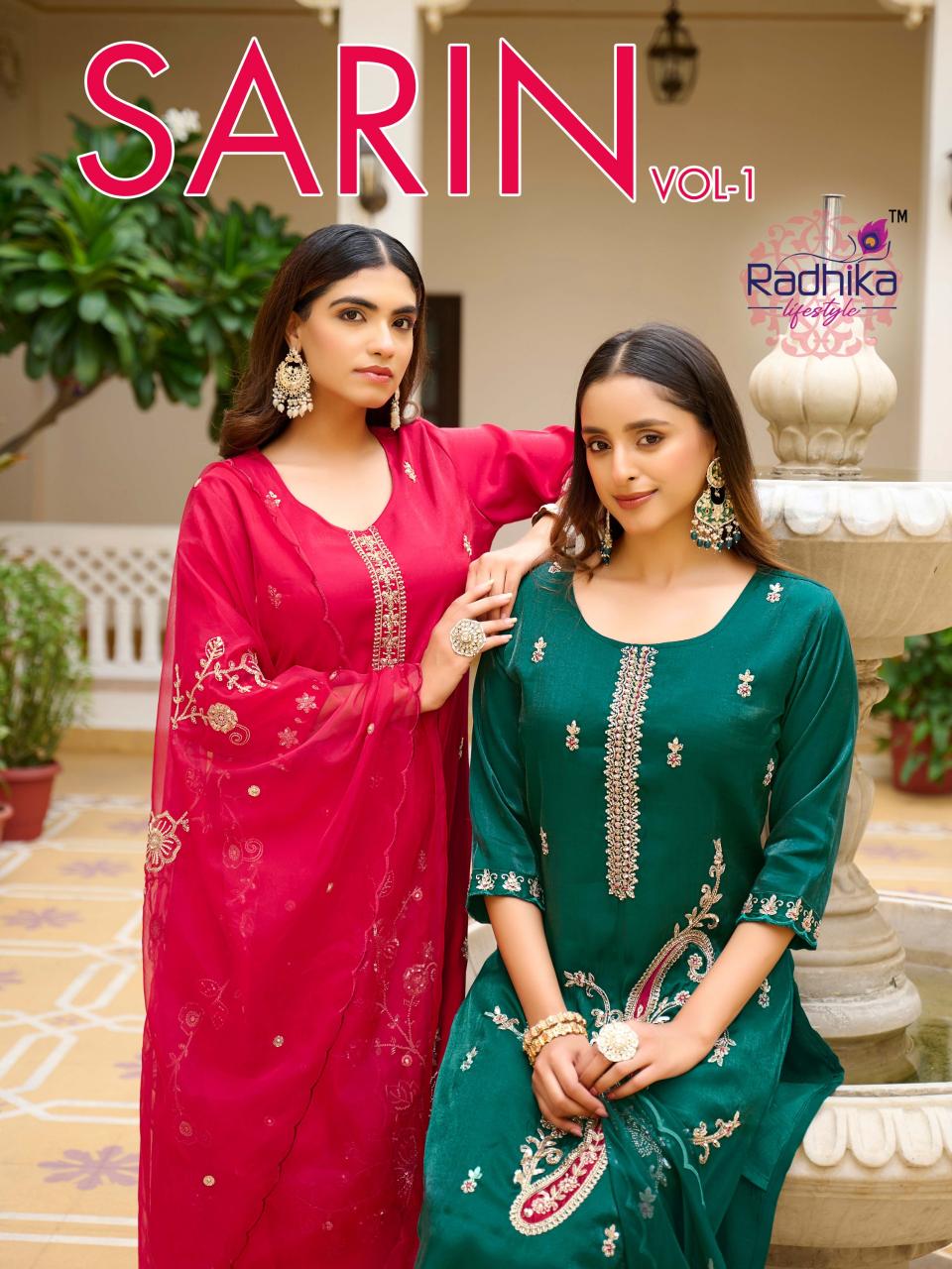 Radhika Lifestyle Sarin Vol 1 catalog kurti wholesalers in ahmedabad