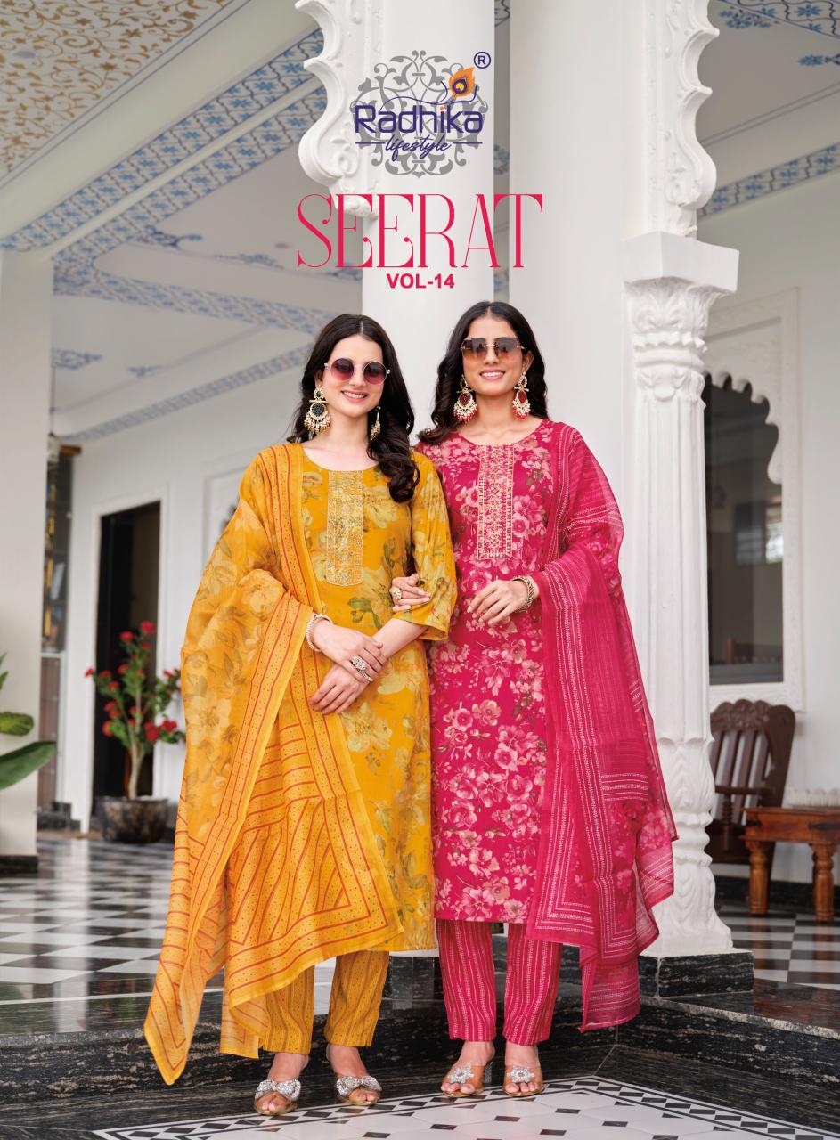 Radhika Lifestyle Seerat Vol 14 catalog brand kurtis wholesale