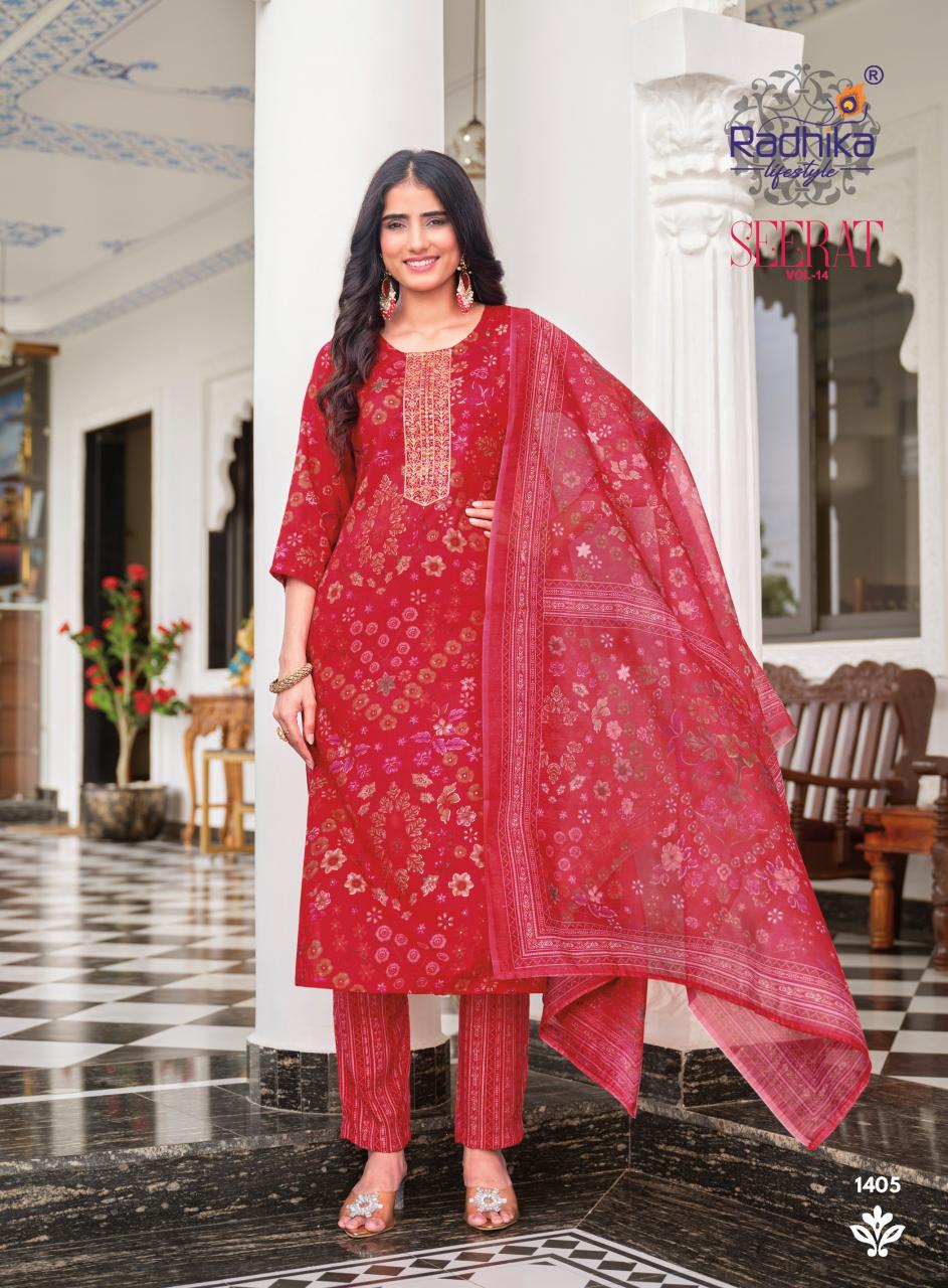 Radhika Lifestyle Seerat Vol 14 catalog brand kurtis wholesale