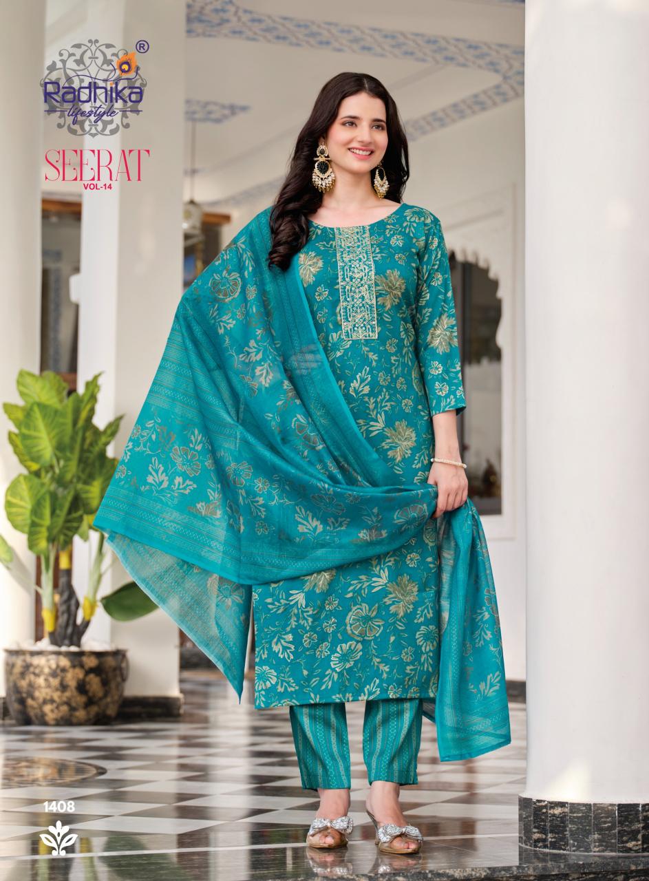 Radhika Lifestyle Seerat Vol 14 catalog brand kurtis wholesale