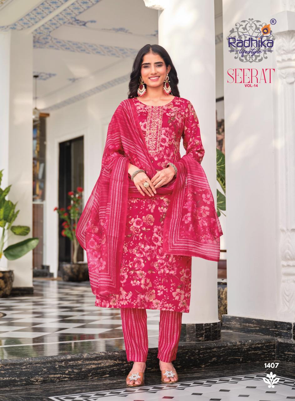 Radhika Lifestyle Seerat Vol 14 catalog brand kurtis wholesale