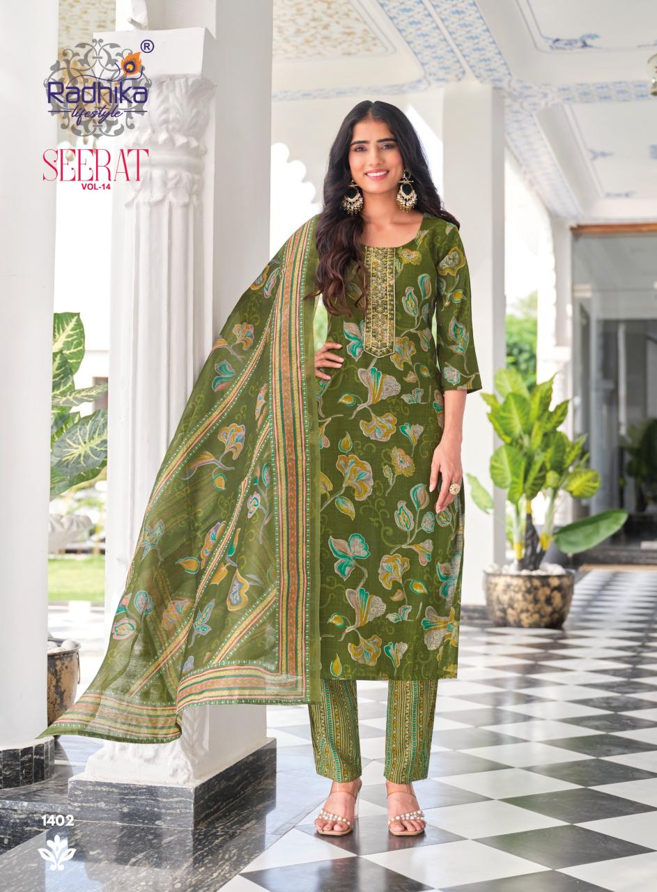 Radhika Lifestyle Seerat Vol 14 catalog brand kurtis wholesale
