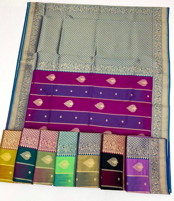 Rajpath Banarasi Stripe Silk catalog wholesale saree rate 