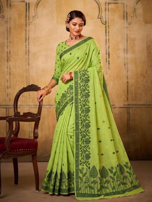 RANGOON COTTON by SHREE SHYAM FASHION fancy designer Soft LINEN COTTON fabric saree wholesale 