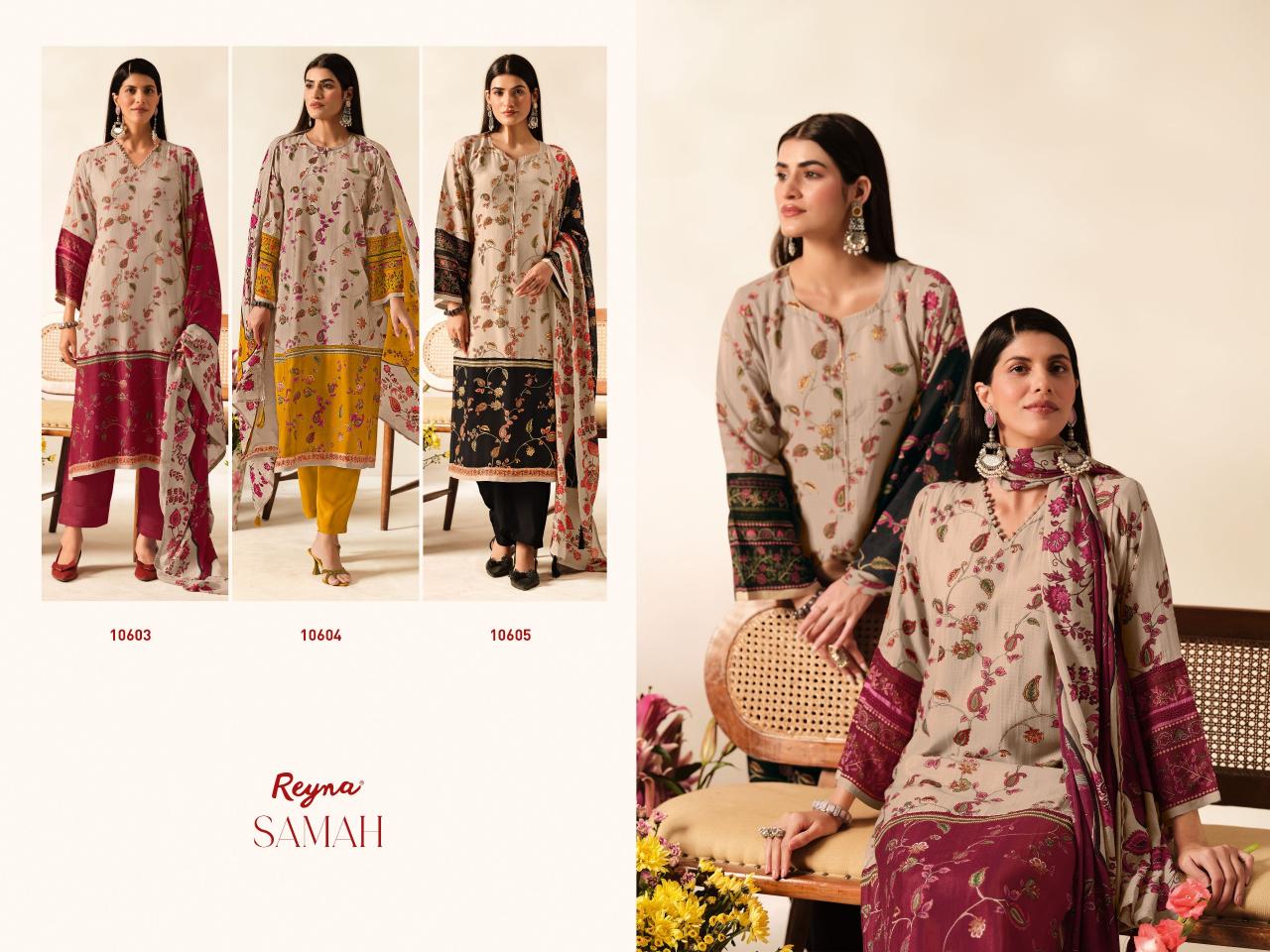 Reyna Samah catalog mdl salwar kameez wholesale 