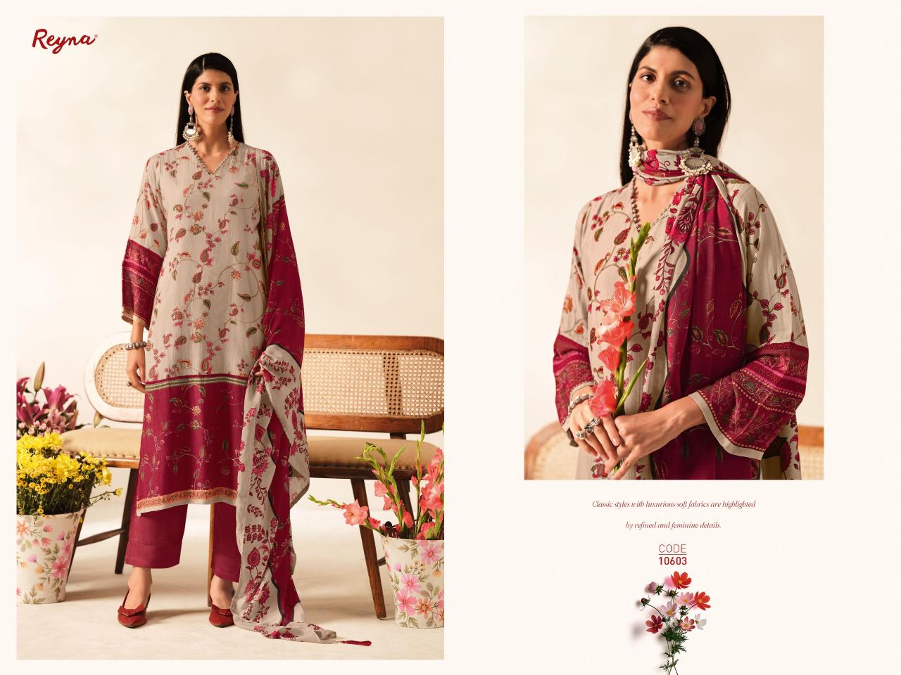 Reyna Samah catalog mdl salwar kameez wholesale 