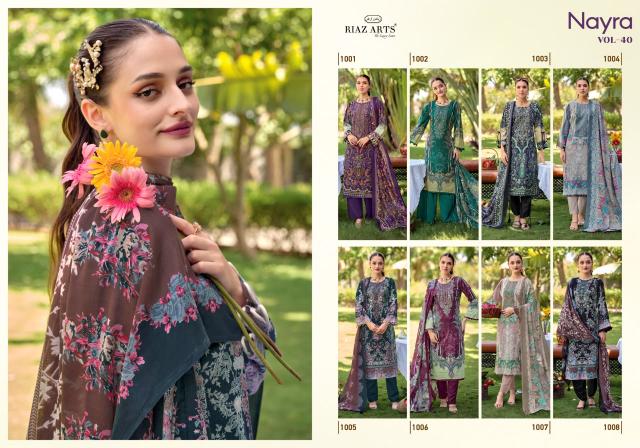 Riaz Arts Nayra vol 40 catalog cotton dress materials wholesale in surat