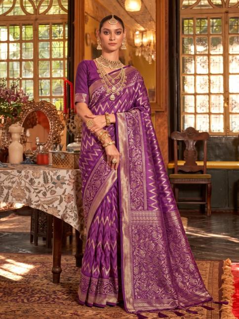 ROYAL BRIDE by SHREE SHYAM FASHION fancy designer Silk fabric saree wholesale with Fancy latkan WITH HEAVY PALLU SAREE