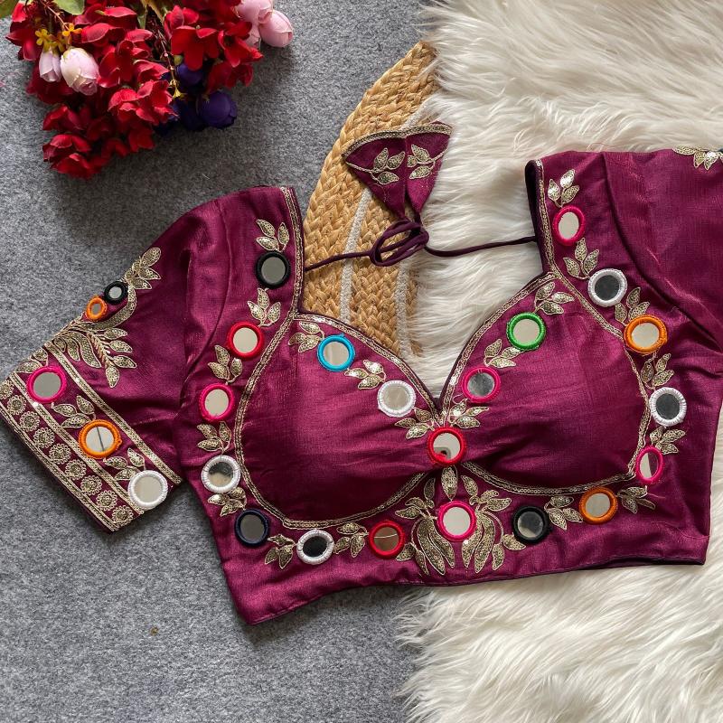 Sabella 0013 catalog desginer mirror work blouse