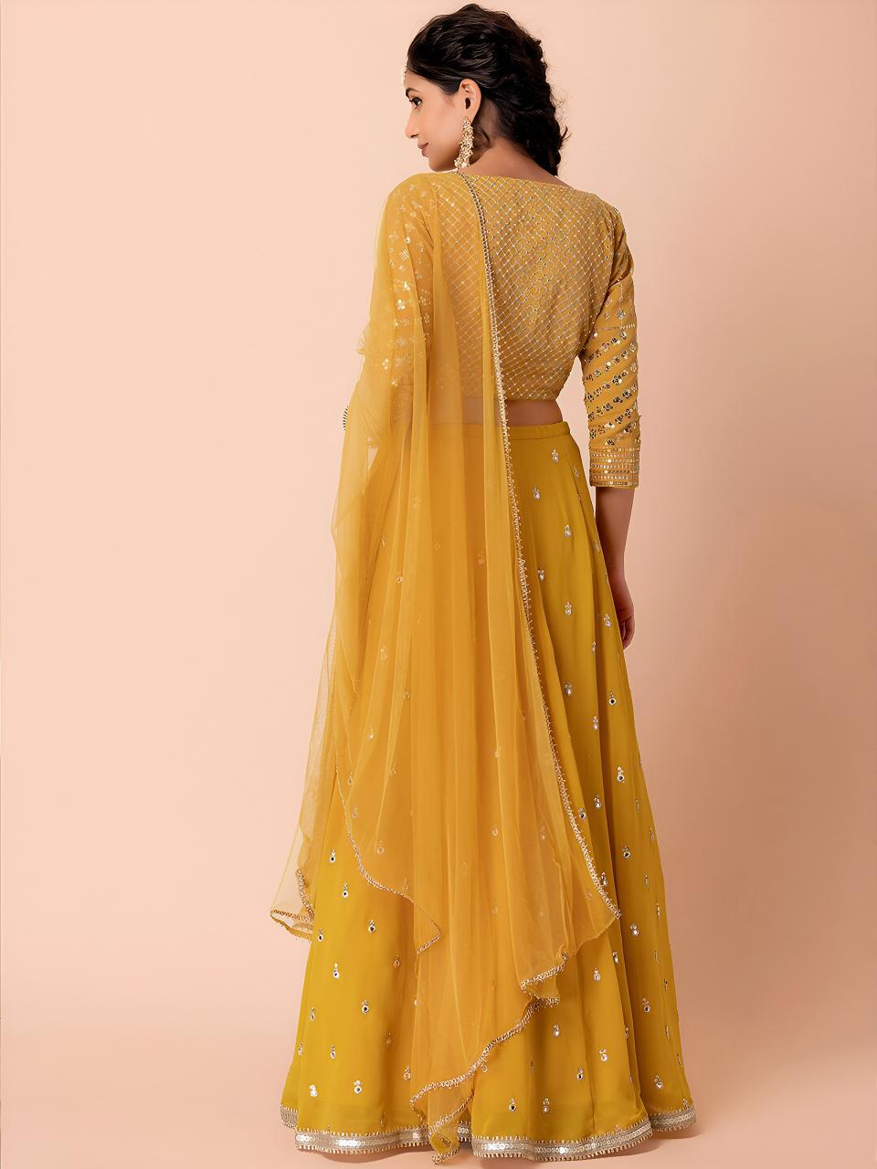 Sabella 15071 Yellow catalog mumbai bridal lehenga wholesale market