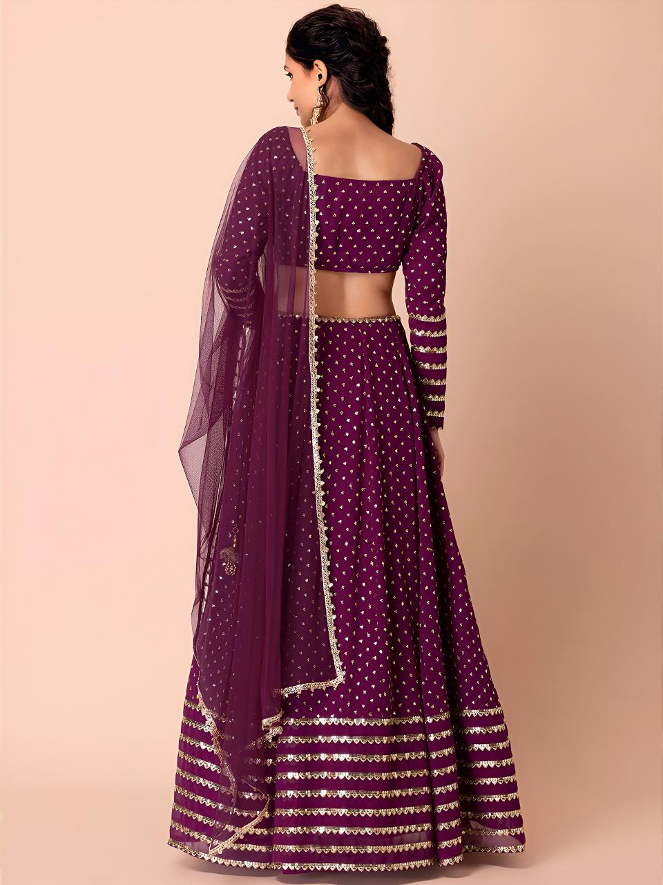 Sabella 15074 Wine catalog lehenga wholesalers