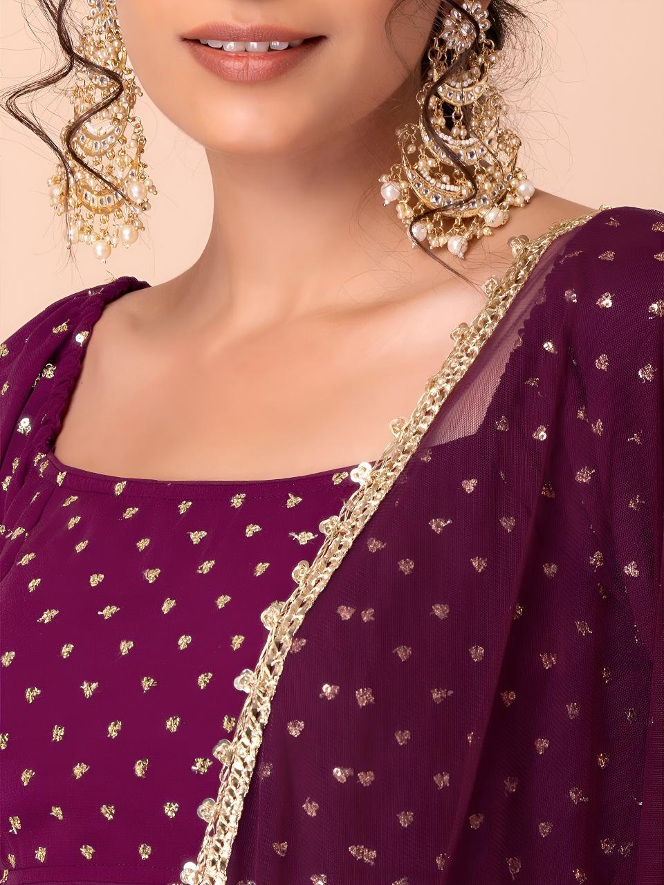 Sabella 15074 Wine catalog lehenga wholesalers