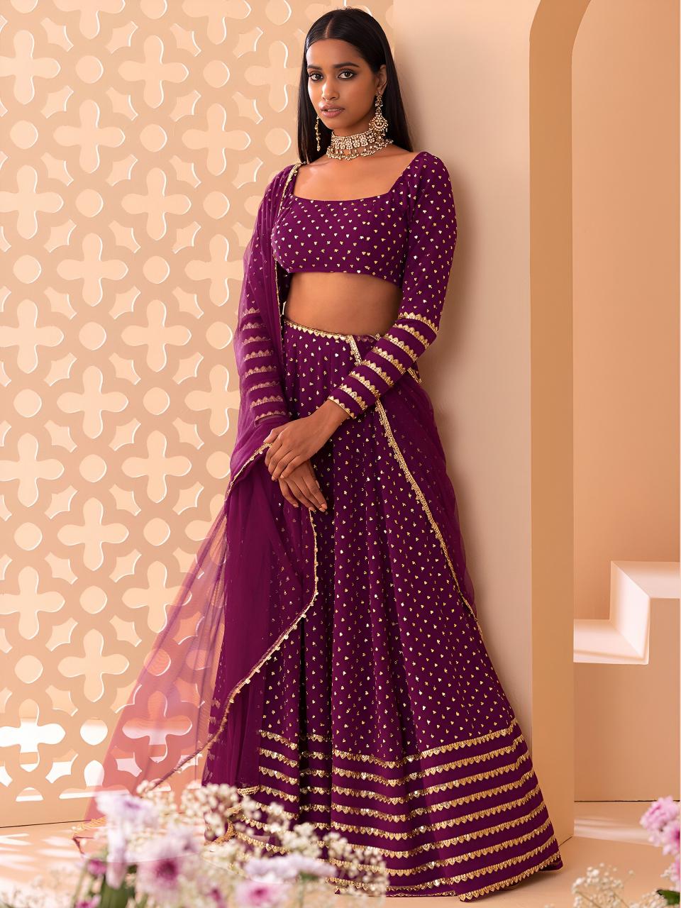 Sabella 15074 Wine catalog lehenga wholesalers