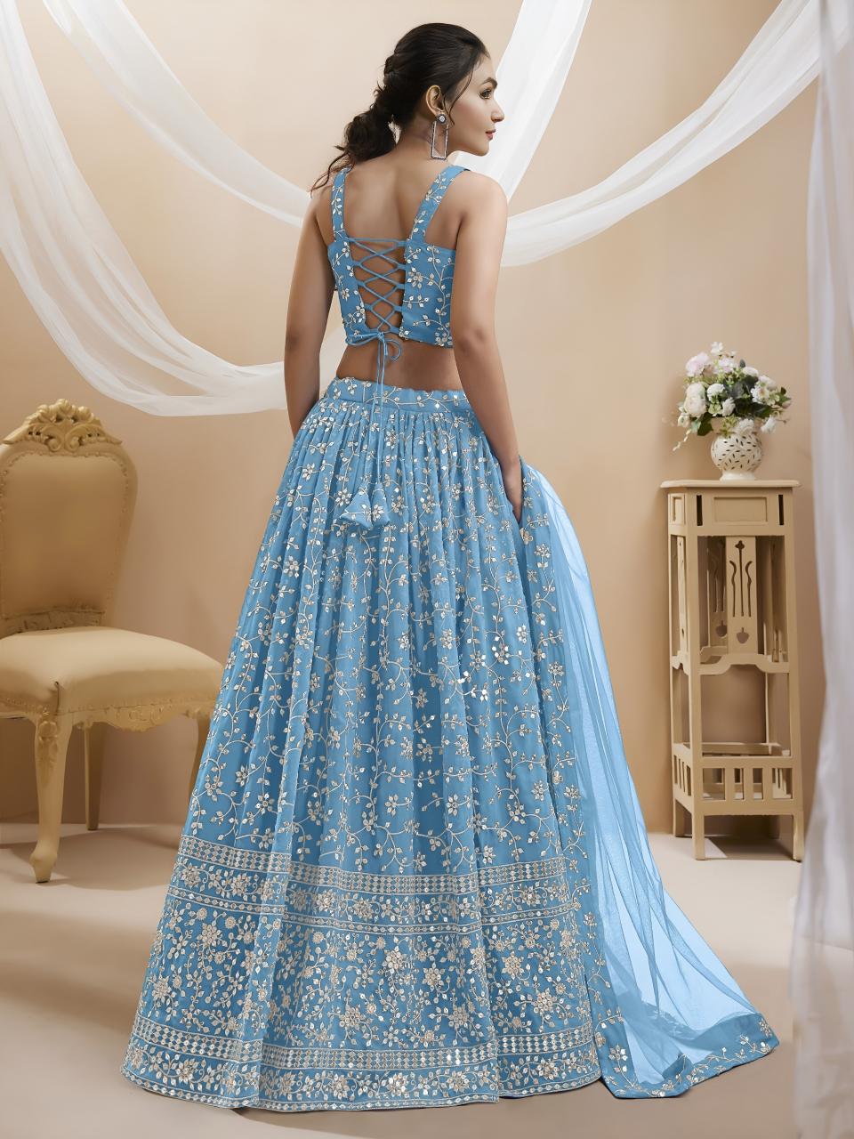 Sabella 405 skyBlue catalog lehenga wholesale mumbai
