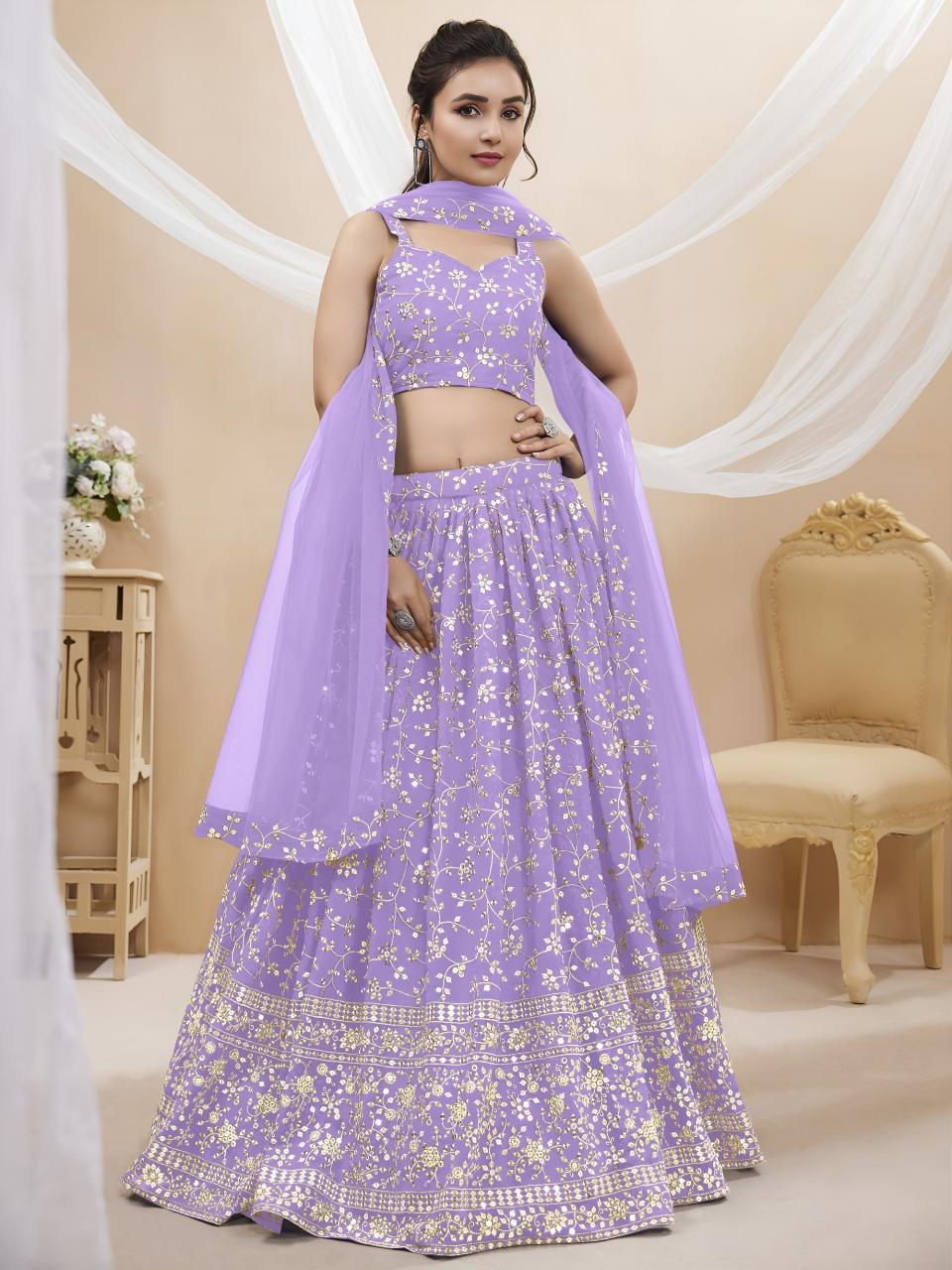 Sabella 406 Lavender catalog wholesale lehenga website