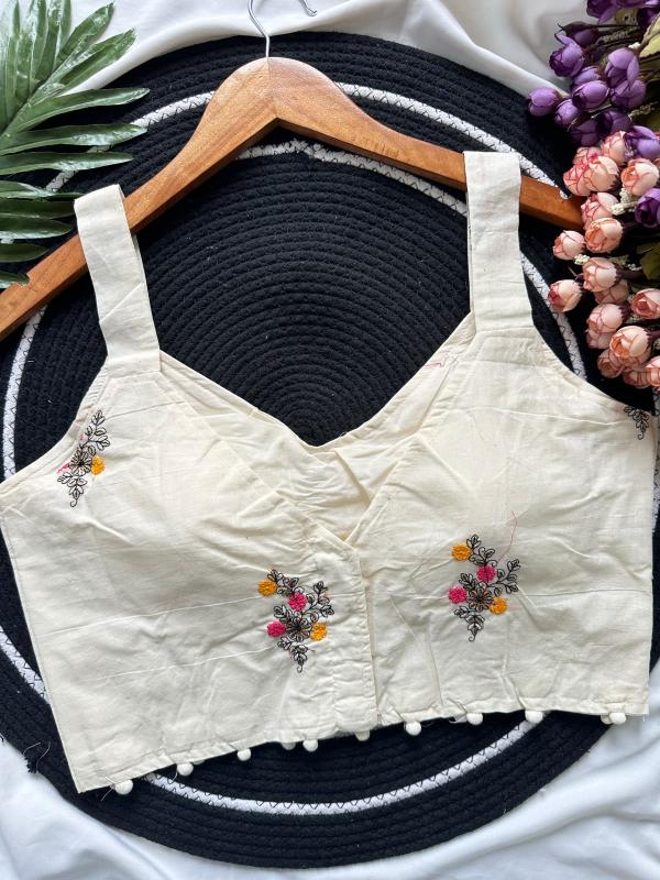 Sabella Hakoba Pompom catalog cotton blouse 