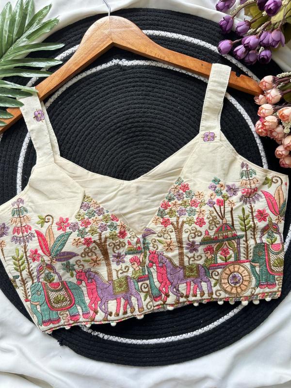 Sabella Hakoba Pompom catalog cotton blouse 