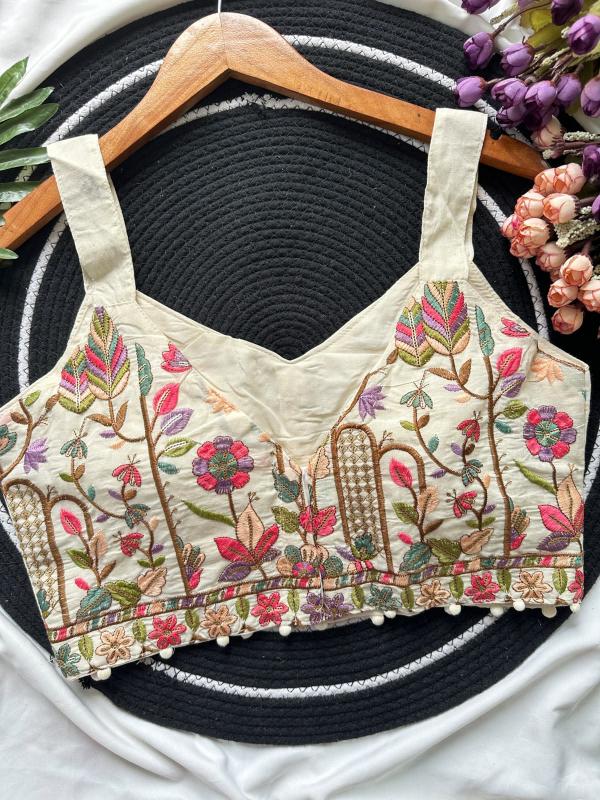 Sabella Hakoba Pompom catalog cotton blouse 