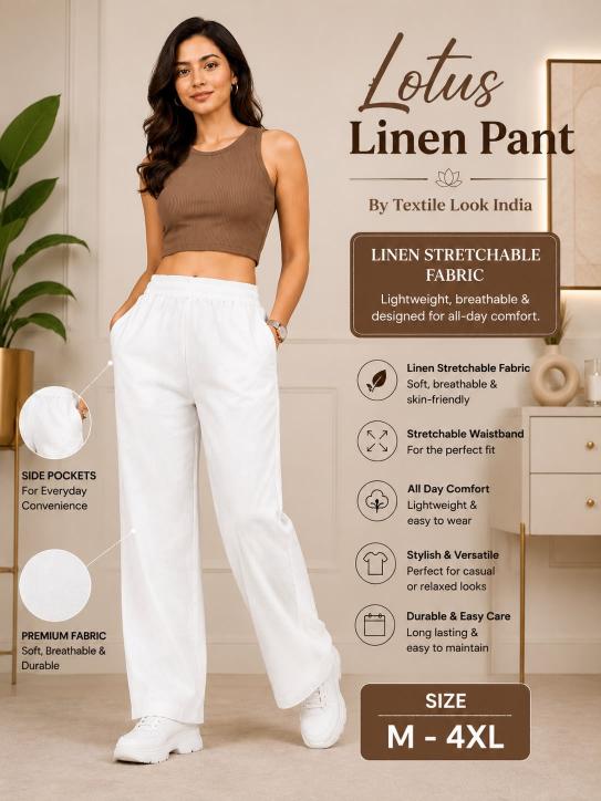 Sabella Lotus Linen vol 1 catalog  Linen Stretchable Straight Fit Bottom Wear Collection