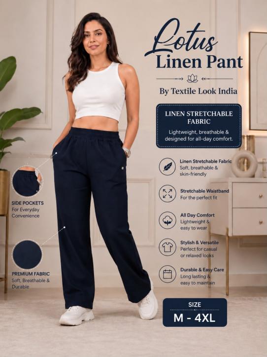 Sabella Lotus Linen vol 1 catalog  Linen Stretchable Straight Fit Bottom Wear Collection