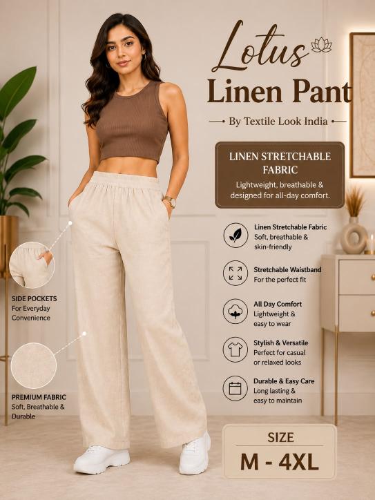 Sabella Lotus Linen vol 1 catalog  Linen Stretchable Straight Fit Bottom Wear Collection