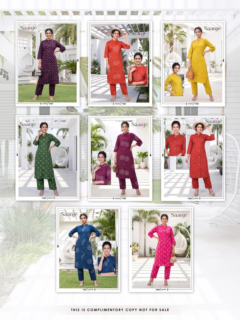 Sabella Saanje catalog co ord sets manufacturers in india 