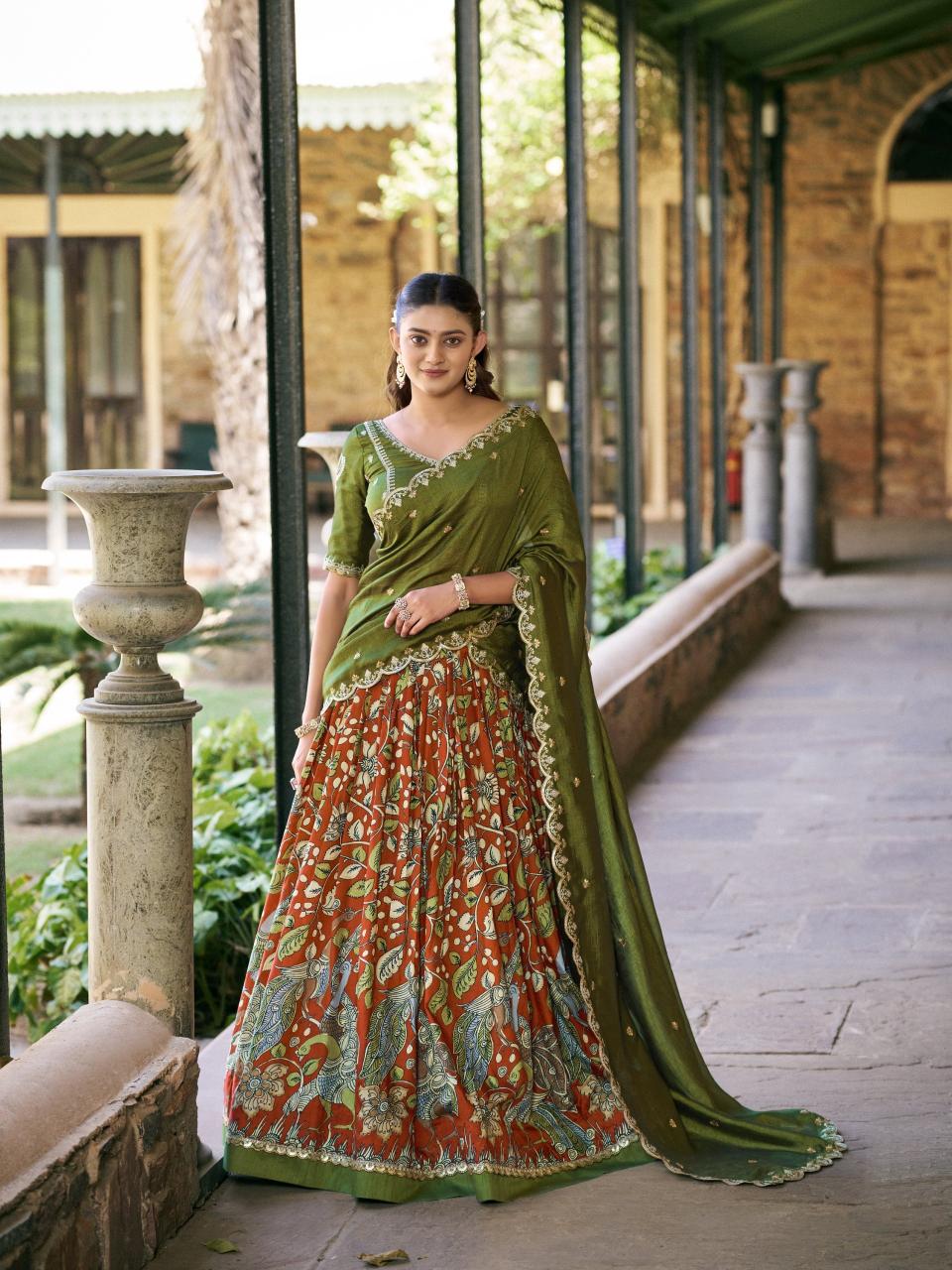 Sabella Tasar silk vol 2 catalog wholesale lehenga