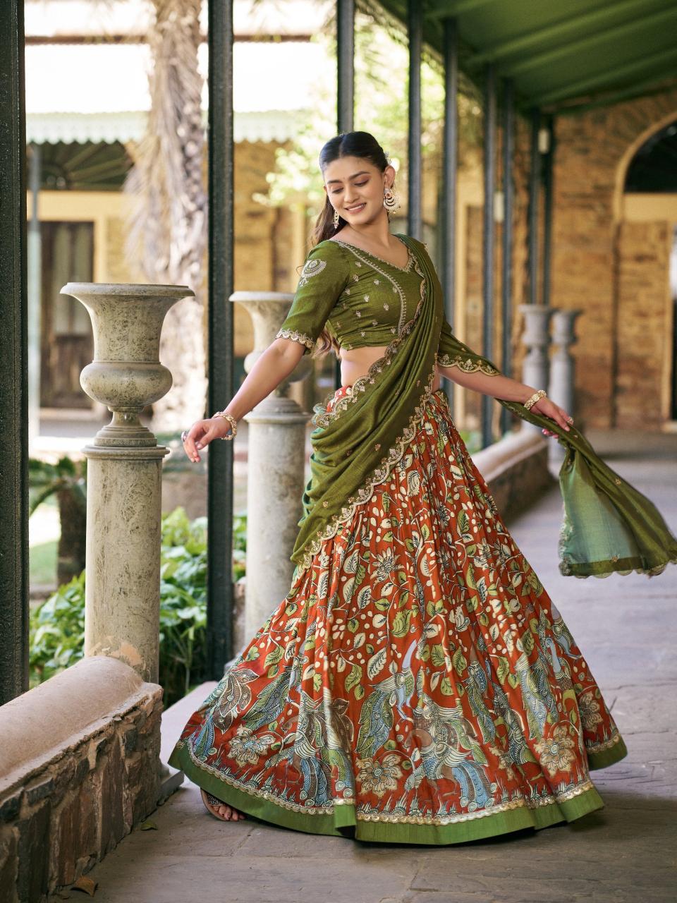 Sabella Tasar silk vol 2 catalog wholesale lehenga