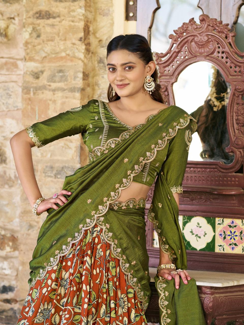 Sabella Tasar silk vol 2 catalog wholesale lehenga
