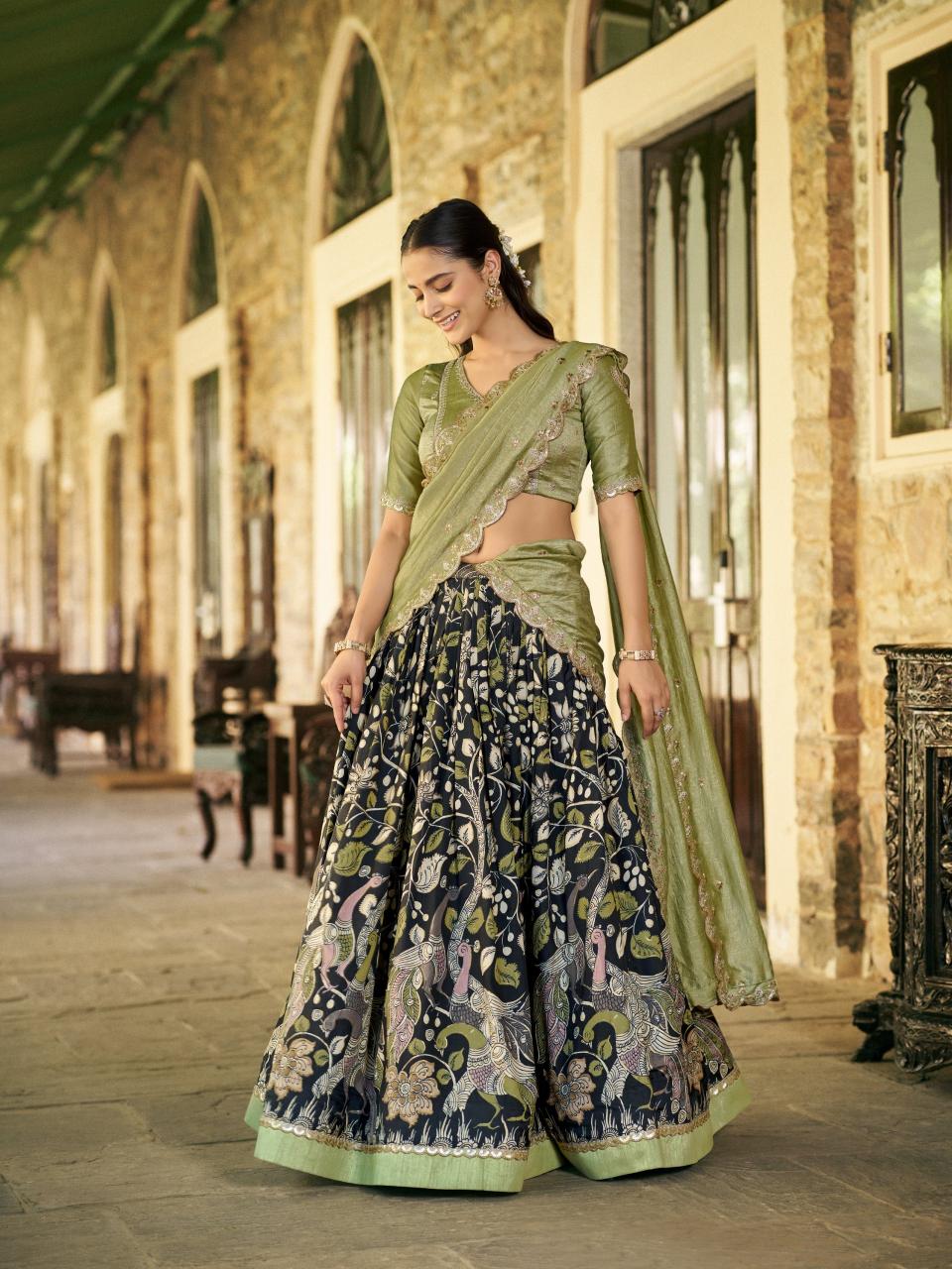 Sabella Tasar silk vol 2 catalog wholesale lehenga