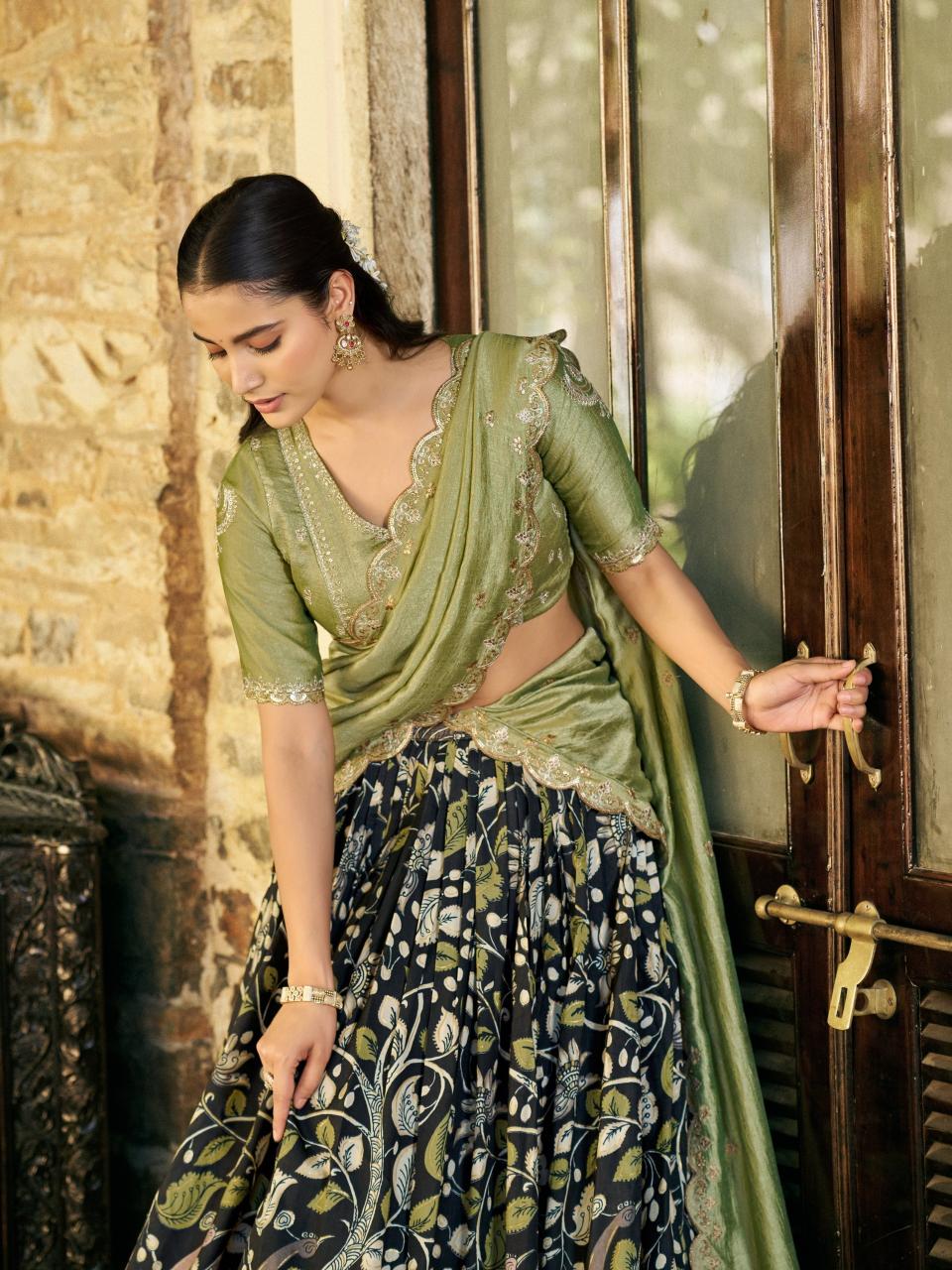 Sabella Tasar silk vol 2 catalog wholesale lehenga